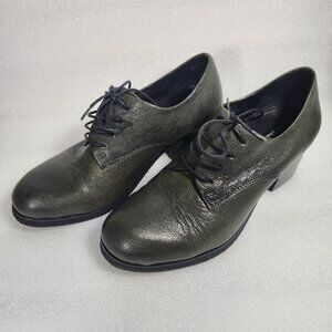 Yuko Imanishi Lace-Up Oxfords Dark Green Size 38/7.5 US